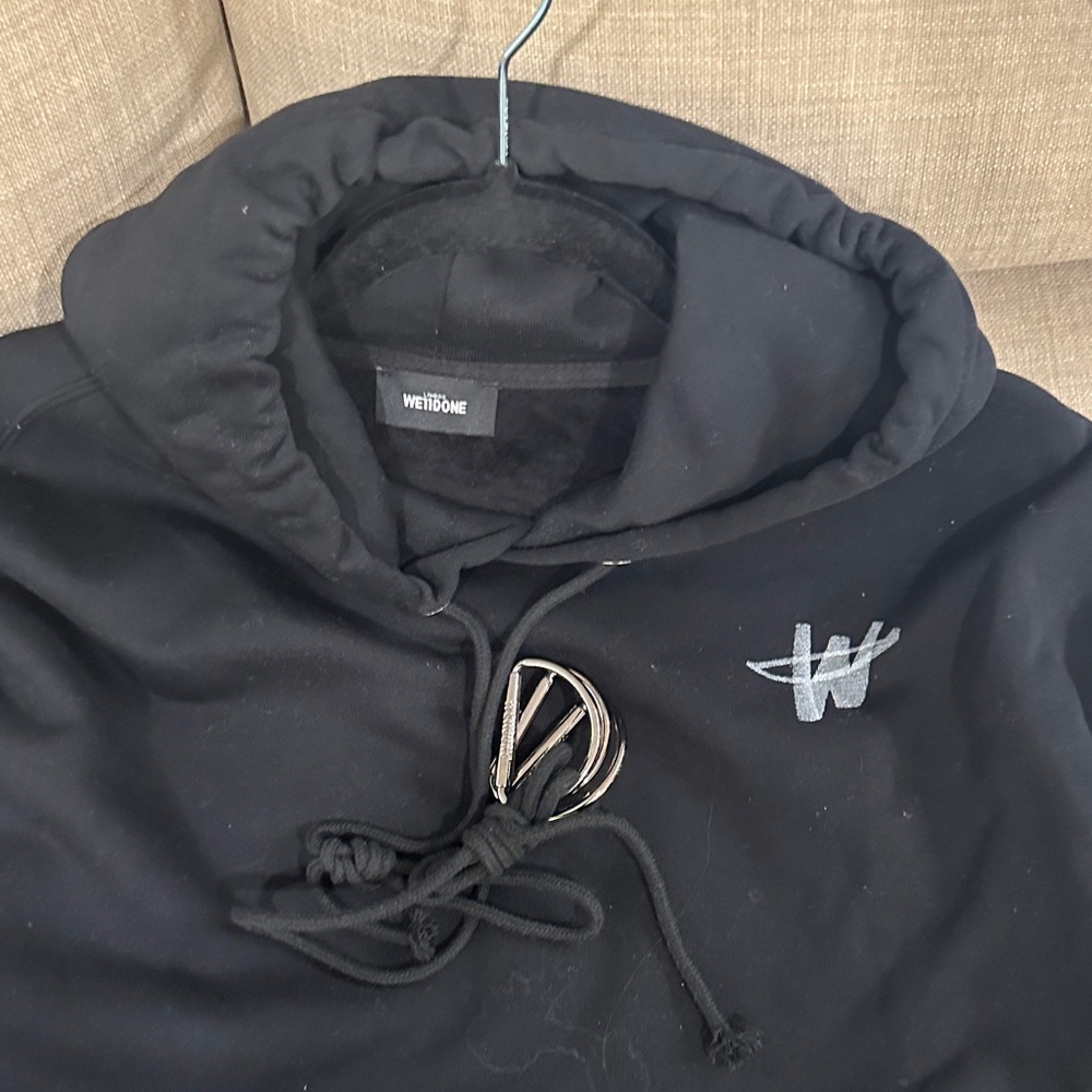 We11done/Welldone Black Logo Hoodie